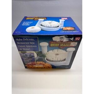 Great American Steakhouse Onion Machine TeleBrands Blooming Onion Cutter White